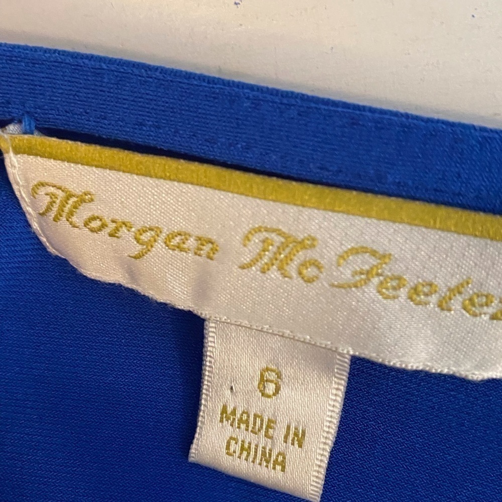 Morgan McFeeters Blue Wrap Dress l Women’s Blue Size 6 Cocktail Dress l 0711 - Picture 4 of 4